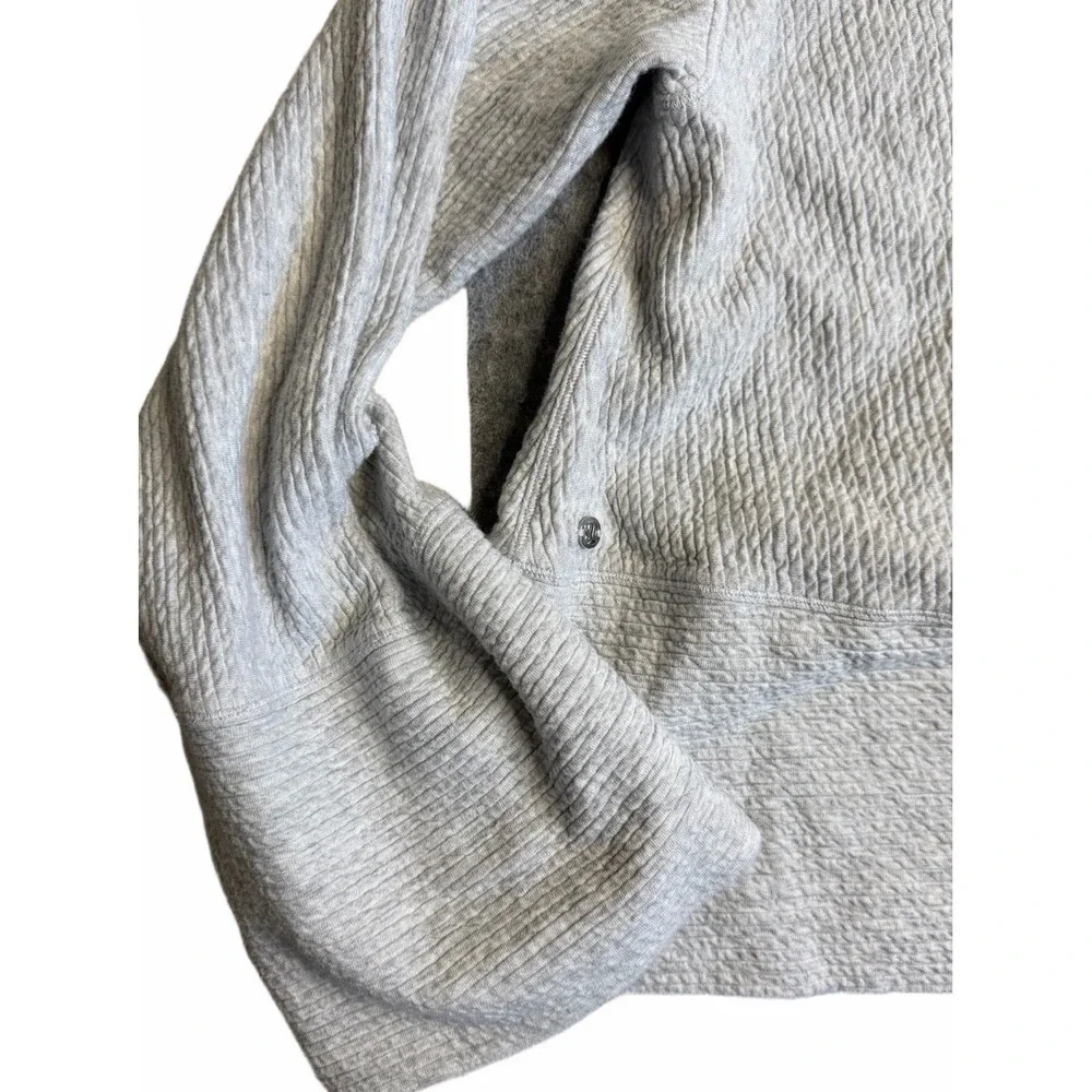 WOMENS LULULEMON RETREAT YOURSELF HOODIE HEATHERED LIGHT GREY NIMBUS SZ MED‎